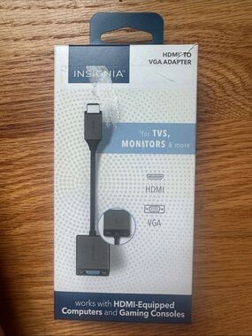Insignia Black HDMI to VGA Adapter for TVs & Monitors